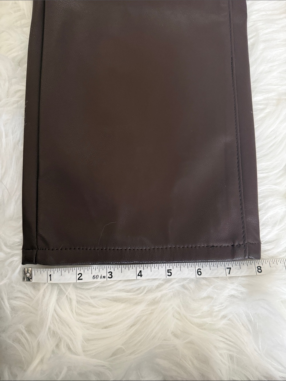 Judy Blue Brown Faux Leather Wide Leg Pants Size 9/29 High Rise Vegan Leather - Picture 11 of 13